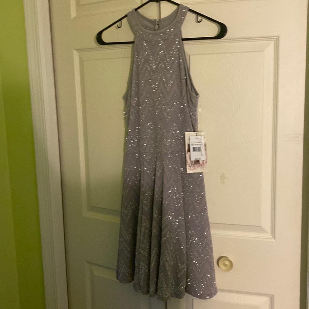 Sparkly high neck fancy dress